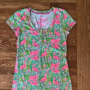 Lilly Pulitzer Dresses - Lilly Pulitzer Flamingo tshirt dress sz m Lilly Pulitzer Dresses - Lilly Pulitzer Flamingo tshirt dress sz m